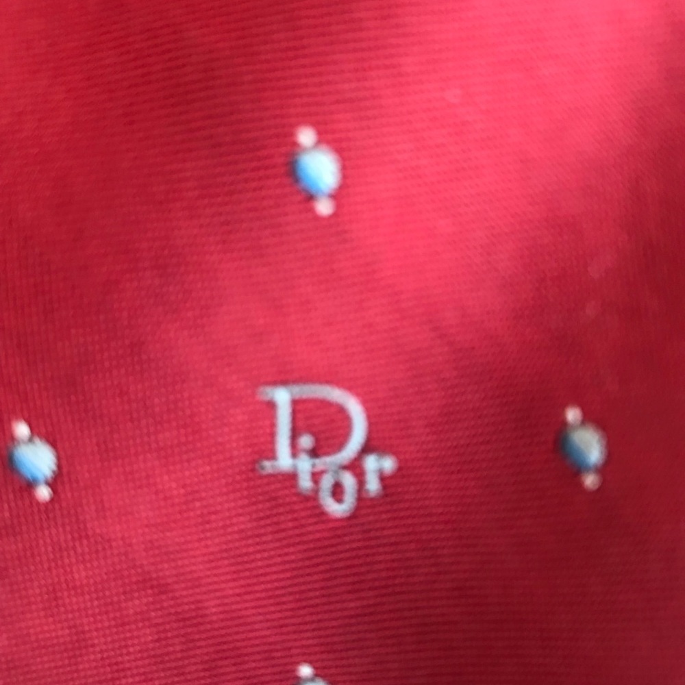 Christian Dior vintage men’s tie in maroon - Picture 3 of 5